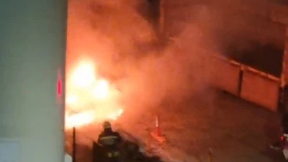 Hastane bahçesinde yangın paniği! Oksijen tüplerine metreler kala...