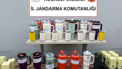 Silah, kaçak tütün ve termoslar...Kocaeli'nde ünlü markalara ait ürünler ele geçirildi!
