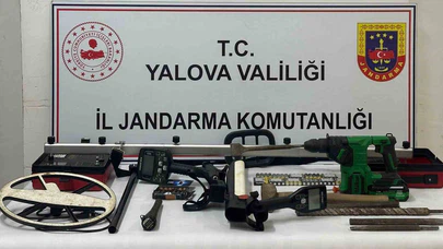 Yalova’da kaçak kazıya jandarma baskını: Ormanlık alanda suçüstü operasyon!