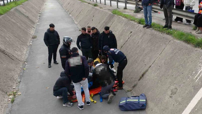 Yayaya yol vermek istedi, canından oluyordu... Havada savruldu, kanala çakıldı!