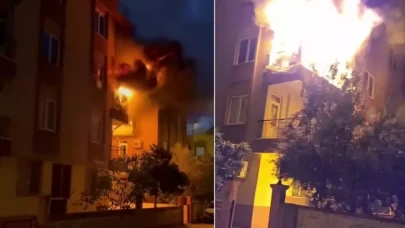 Mahallede büyük panik: Balkondaki bataryalar bomba gibi patladı