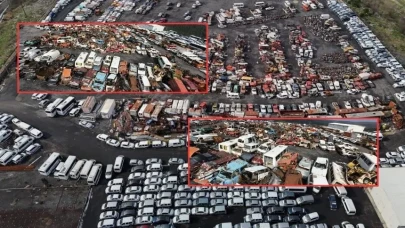Devasa araç mezarlığı! İstanbul'un göbeğinde servet yatıyor