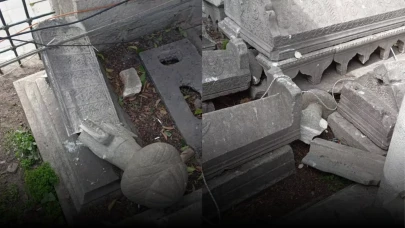 Camide alkol şişeleri mezarlara saldırı! Müslüman gençler ayağa kalktı