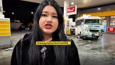 Alkollü Dolmuş Şoförü Benzinlikte Dehşet Saçtı: O Anlar Kameraya Yansıdı