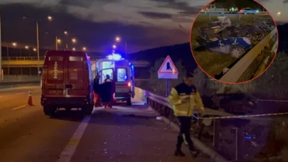 Tatil Yolunda Can Pazarı! TEM Otoyolu’nda Bariyerlere Çarpan Araç Parçalandı