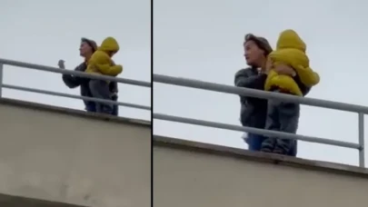 Bunalıma Giren Anne, Engelli Oğluyla Çatıda! Polis Zamanında Yetişti