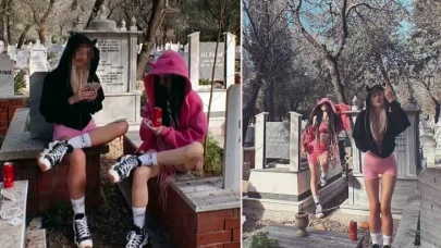 Mezarlıkta Görülmemiş Saygısızlık! Sosyal Medyada Tepkiler Çığ Gibi