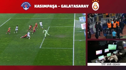Süper Lig'de 26. Haftanın VAR Kayıtları Açıklandı! Kasımpaşa - Galatasaray Maçında Tartışmalı Penaltı Pozisyonda Hakemler Ne Dedi?