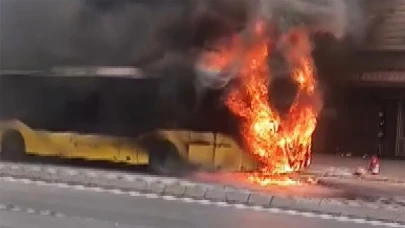 Faciaya ramak kala! Dolu otobüste alevler arasında kurtuluş mücadelesi