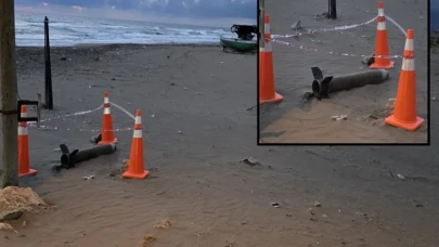 Hatay Sahilinde Şok! Fırtına Sonrası Karaya Vuran Roket Korkuttu