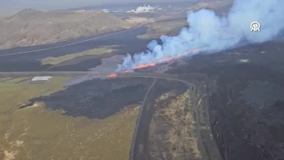İzlanda Grindavik Kasabası'nda Volkanik Patlamalar Meydana Geldi