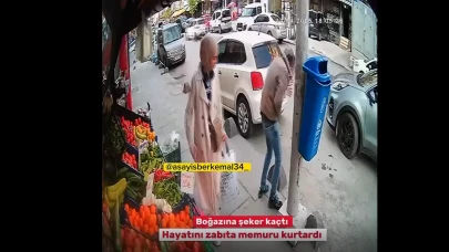 Yediği Şeker Nefes Borusuna Kaçtı: Zabıta Heimlich Manevrasıyla Kurtardı
