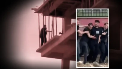 İnşaatın Tepesinde Yürek Burkan Anlar: 2 Yaşındaki Kızıyla İntihara Kalkıştı!