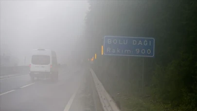 Bolu Dağı’nda Yoğun Sis: Görüş 25 Metreye Düştü