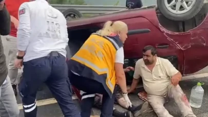 Takla Atan Otomobilde Aileden 3 Kişi Yaralandı