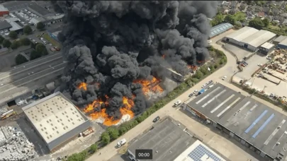 İngiltere’de Tesis Yangını: Mahalle Boşaltıldı!