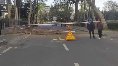 Sarıyer'de Yolda Büyük Çökme: Patlama Korkusu!