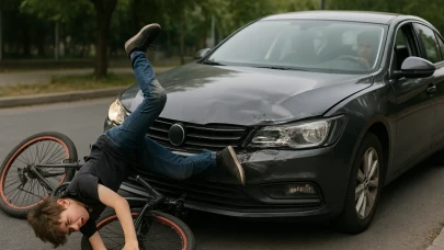 Mahallede Korkutan Anlar: Bisikletle Caddeye Fırlayan Çocuğa Araç Çarptı