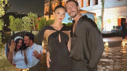Survivor'dan evliliğe! Berkan ve Lale'nin nişanında şaka gibi anlar