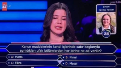 Milyoner’de şaşırtan an! Hukuk öğrencisi hukuk sorusunda takıldı
