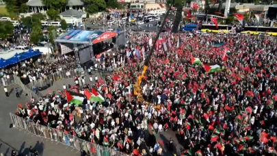 Üsküdar’da “Özgür Gazze Mitingi”: Türkiye’den Gazze’ye sahilden destek!