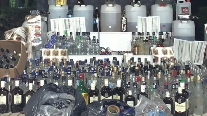 12,5 ton kaçak alkol baskını: 15 milyonluk darbe!