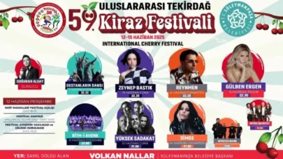 59. Uluslararası Tekirdağ Kiraz Festivali Başlıyor
