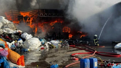 Ordu'da geri dönüşüm tesisinde yangın