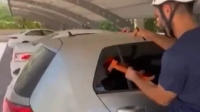 Aracın içinde tek başına kalan 3 aylık Nisa’yı itfaiye zamanla yarışarak kurtardı