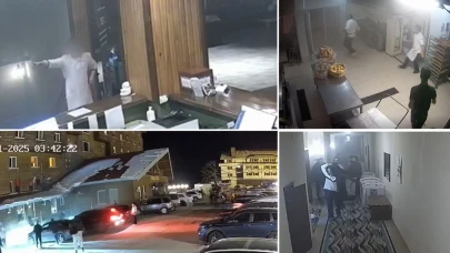 Kartalkaya’daki yangında çarşafla kurtuluş çabası! Güvenlik kameraları ortaya çıktı!