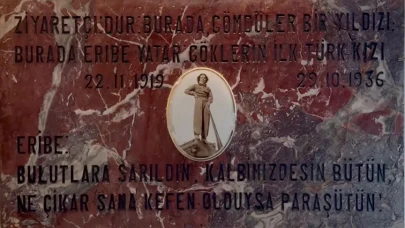 İlk hava şehidi Türk kadınının mezar taşı müzeye taşınıyor