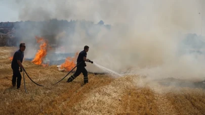 Edirne’de korkutan anız yangını: 300 dekar tarım arazisi zarar gördü