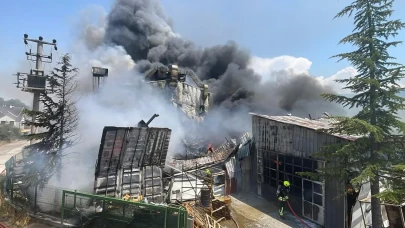 Bolu’da Sanayi Bölgesinde Alarm: Medikal Fabrikasında Büyük Yangın