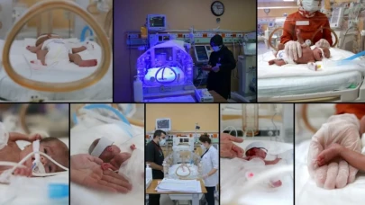Prematüre bebekler kuvözde hayata tutunuyor