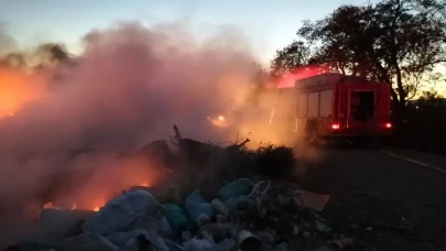 Edremit’te Çöplük Yangını Korkuttu: Kısa Sürede Kontrol Altına Alındı