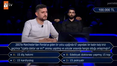 67 yaşındaki bir kadın kalp krizi geçirince uçakta doktor var mı anonsu yapıldıktan sonra uçakta hangisi vardır? Diş hekimi mi, edebiyat doktorası yapanlar mı, kardiyolog mu, psikiyatrist mi?