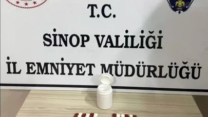 Sinop’ta uyuşturucu operasyonu: Şüpheli şahıstan sentetik hap çıktı
