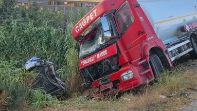 Dere yatağına devrildiler: Aydın’da korkutan kaza