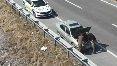 Kars'ta akılalmaz numara: Arızalı süsü verdiği araçla yakalandı