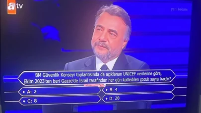 Kim Milyoner Olmak İster’de Gazze Gerçeği: Alkış Yerine Sessizlik Geldi