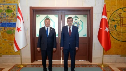 Türkiye-KKTC ilişkileri güçleniyor: Yılmaz ile KKTC Başbakanı Üstel bir araya geldi