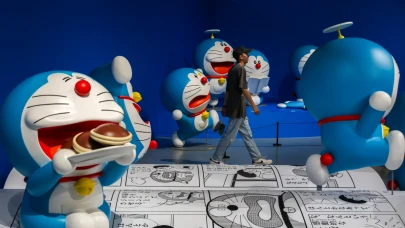 Doraemon hayranlarına özel sergi: Orijinal çizimler ve dev figürler
