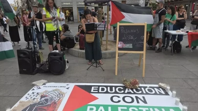 Madrid’de yürek yakan anma! 18 bin Filistinli çocuğun adı tek tek okundu