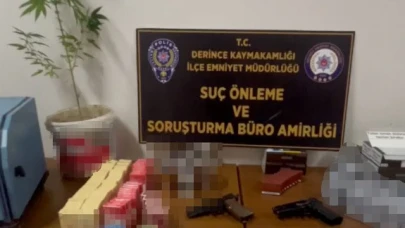 Kaçak tütüncüye operasyon: Silahlar ele geçirildi