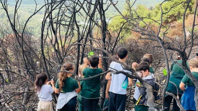 Öğrenciler küllerinden doğacak ormanlara nefes oldu