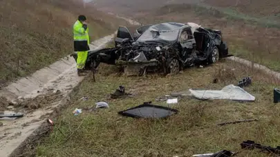 Çanakkale’de feci kaza! Cenazeye giden otomobil şarampole devrildi