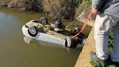 Keşan’da viraj değil ölüm aldı... Sulama kanalına uçtu, kaderine terk edildi!