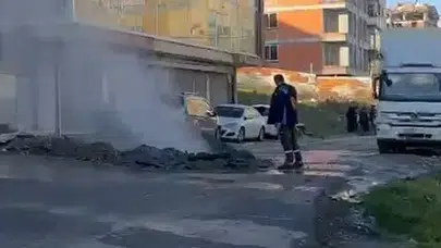 Avcılar’da felaket kıyısı: Doğal gaz borusu hasar gördü