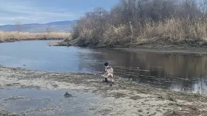 Çorum’da av keyfi kabusa döndü! Bataklığa saplandı