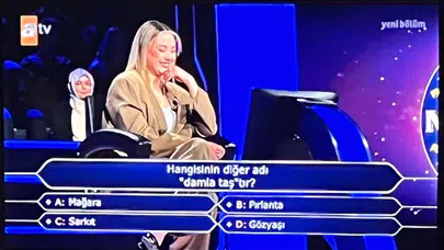 Kim Milyoner Olmak İster’de soruldu: Damla taşın diğer adı hangisidir?